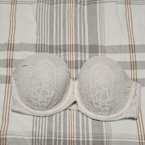 Victoria's Secret Lace Strapless Bra - White